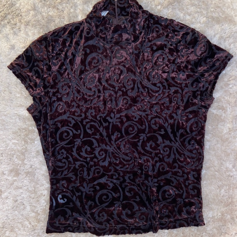 Ann Ferriday Turtleneck Mesh Top